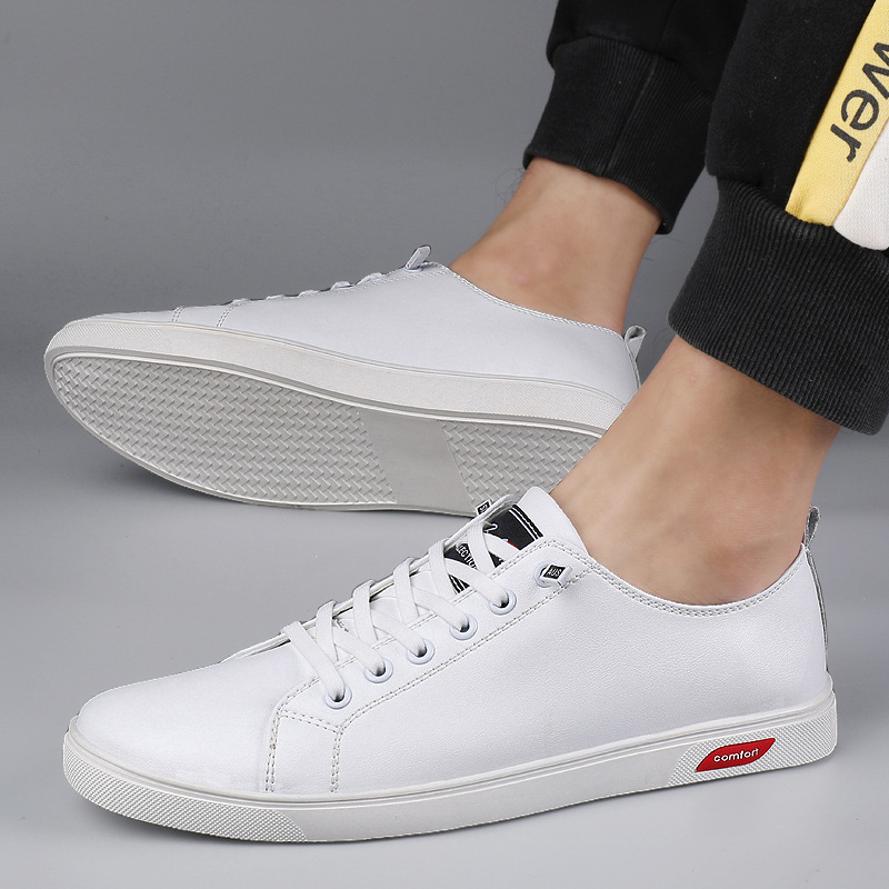 Men's Trainers ⎜ Comfortable Casual Shoes Made From Leather in a Flat , Low - Top Design