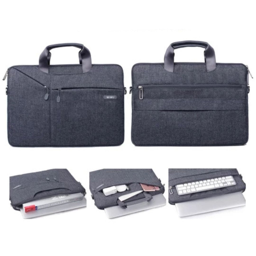 Laptop Bag for Men ⎜ Simple Shoulder Bag with Additional Front Compartment for Business and Everyday Use