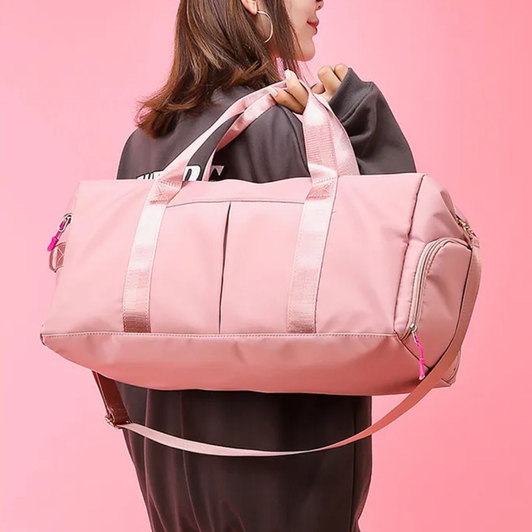 Women's Sports Bag ⎜ Large Travel Bag with Shoulder Strap and Separate Compartment for Shoes or Wet Clothes
