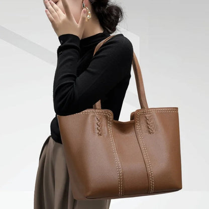 Leather Bag for Women ⎜ Spacious Tote Bag with Stylish Design and Robust Stitching