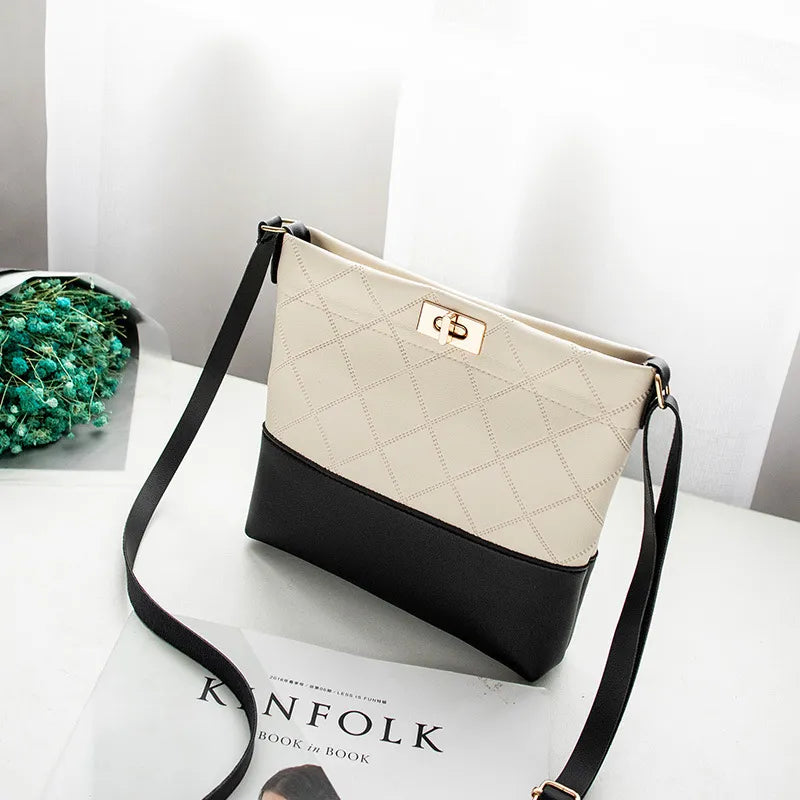 Shoulder Bag for Women ⎜ Stylish Bag with Diagonal Quilting and Elegant Fastening