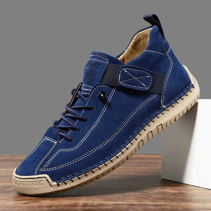 Sporty Trainers for Women ⎜ Comfortable High - Top Shoes with Velcro Fastening and Stitched Design