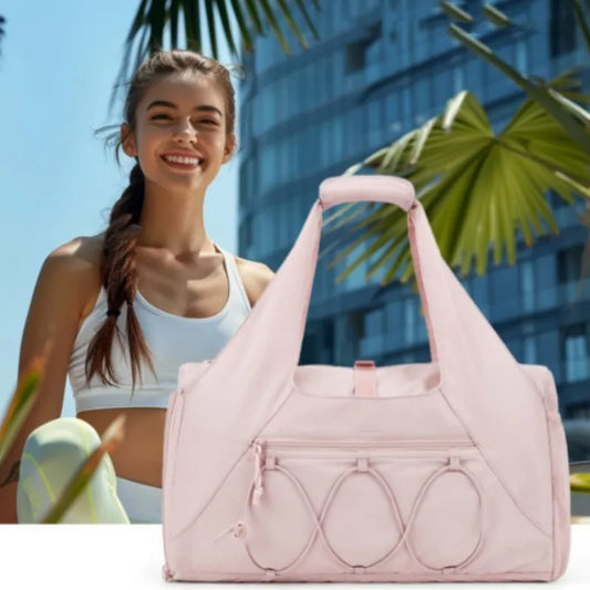 Yoga Bag for Women ⎜ Large Sports Bag with Bottle Holder and Compartments for Clothes , Mobile Phone and Accessories