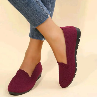 Flat Mesh Loafers for Women ⎜ Comfortable Shoes with a Round Toe Area for Everyday Wear and Comfort