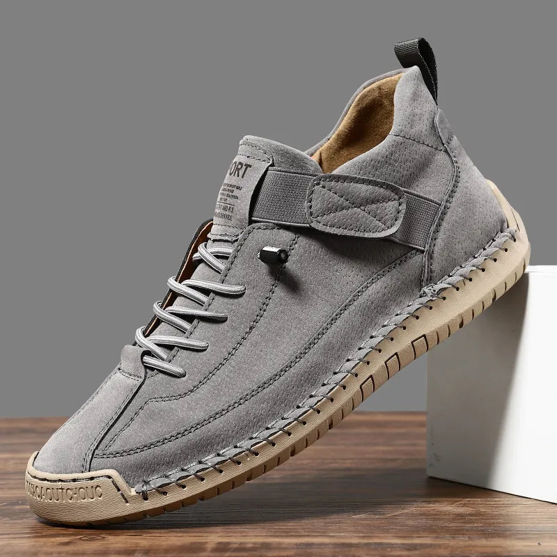Sporty Trainers for Women ⎜ Comfortable High - Top Shoes with Velcro Fastening and Stitched Design