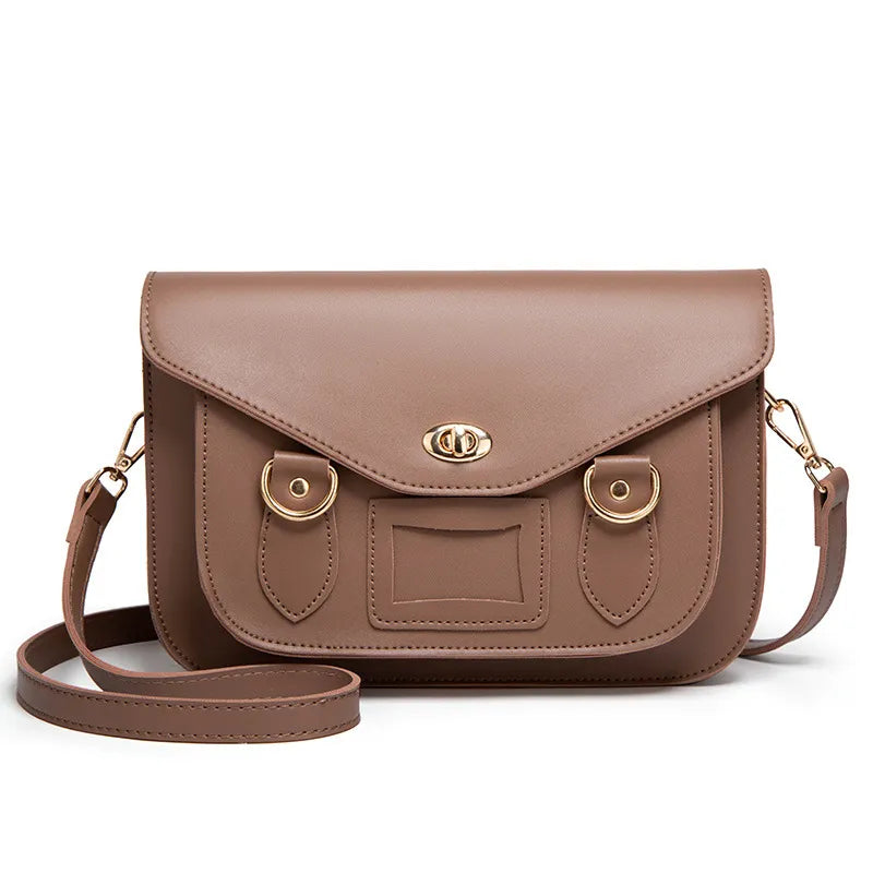 Classic Shoulder Bag for Women ⎜ Fashionable Cambridge - Style Shoulder Bag with Practical Fasteners