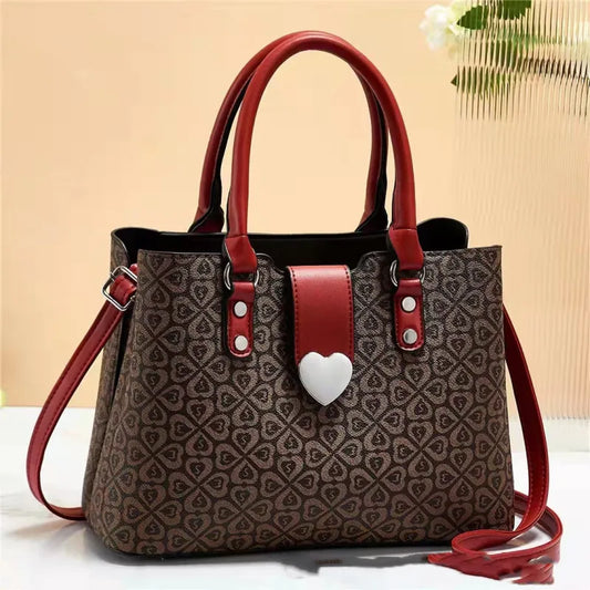 Handbag with Heart Fastening ⎜ Stylish Design with Plenty of Storage Space for Everyday Use