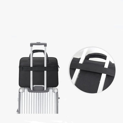 Laptop Bag for Men ⎜ Robust Canvas Briefcase with Plenty of Storage Space and Practical Compartments