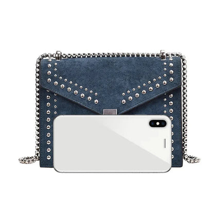 Shoulder Bag for Women ⎜ Stylish Bag with Stud Embellishment and Chain Strap