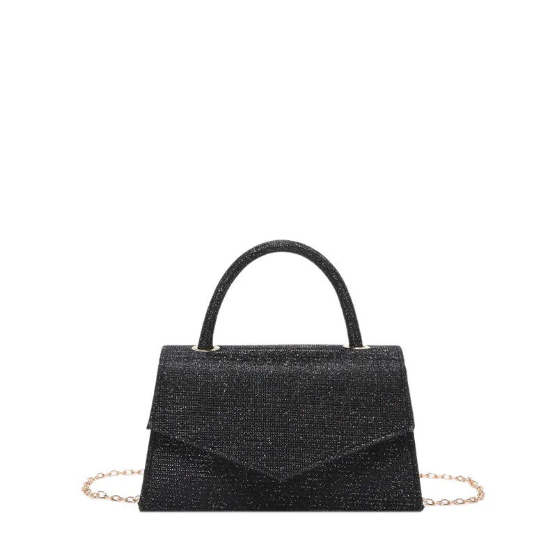 Glittering Handbag for Women ⎜ Elegant Shoulder Bag with Sparkling Design and Chain Strap