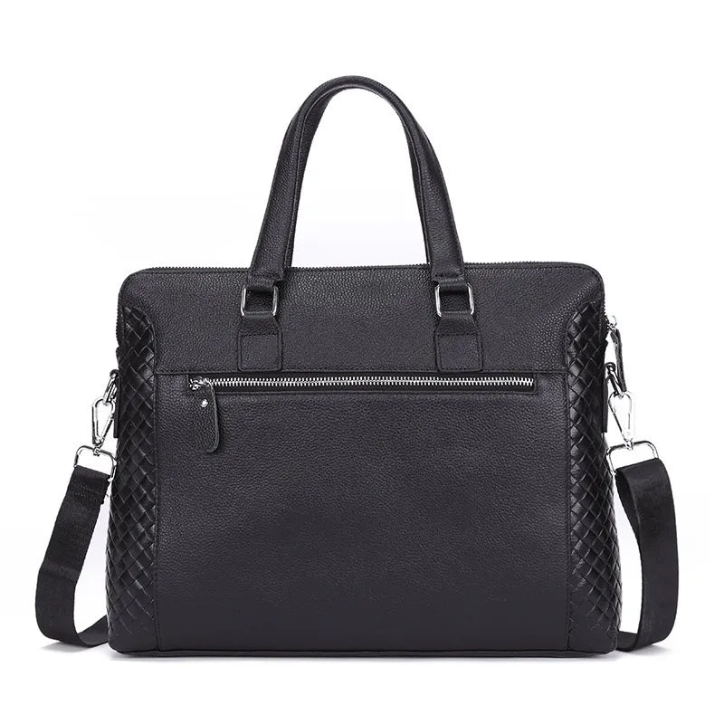 Laptop Bag for Men ⎜ Genuine Leather Briefcase with a Stylish Design and Space for a 14 - Inch Laptop