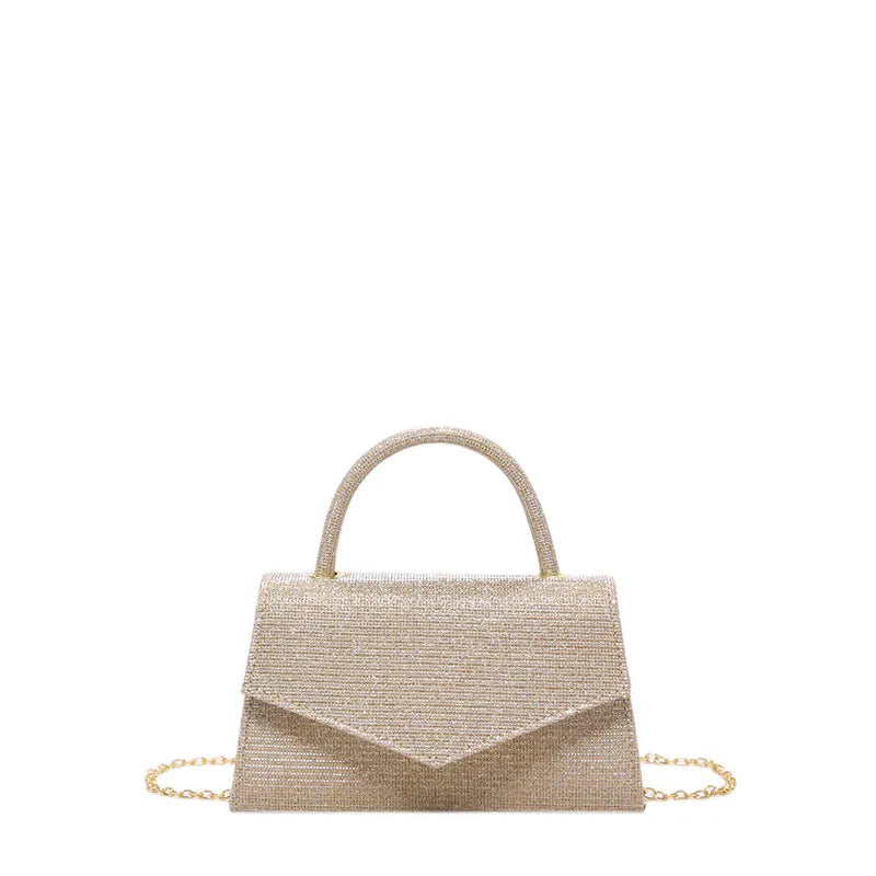 Glittering Handbag for Women ⎜ Elegant Shoulder Bag with Sparkling Design and Chain Strap