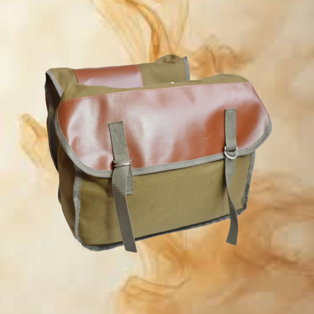 Canvas Motorbike Side Bag ⎜ Robust Pannier with Large Storage Space for Touring and Everyday Use