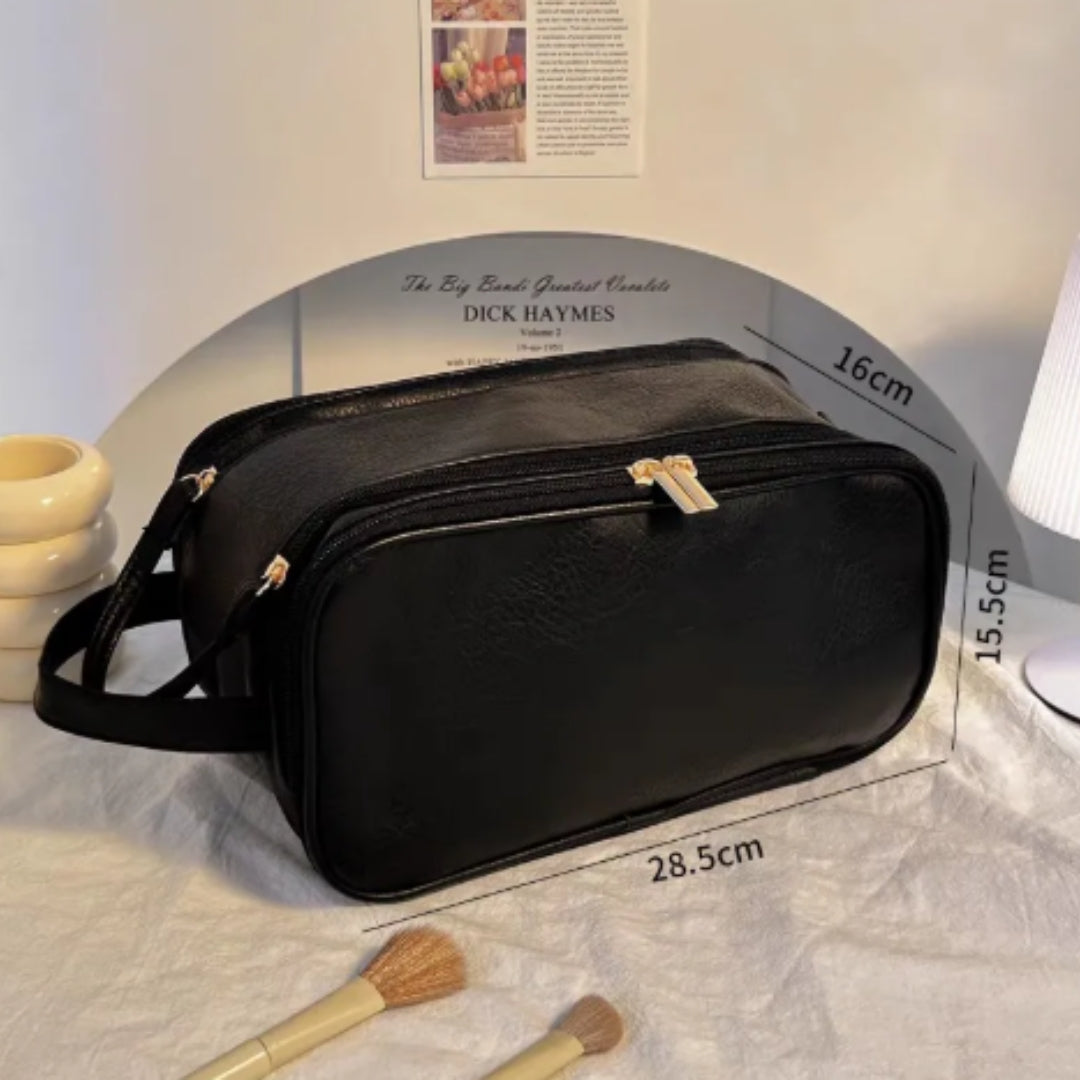 Cosmetics Bag for Women ⎜ Large Travel Bag with Double Zip and Water - Repellent Material