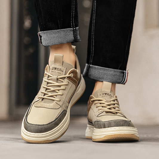 Men's Sneakers ⎜ Fashionable Leather Casual Shoes for Spring in Retro Style