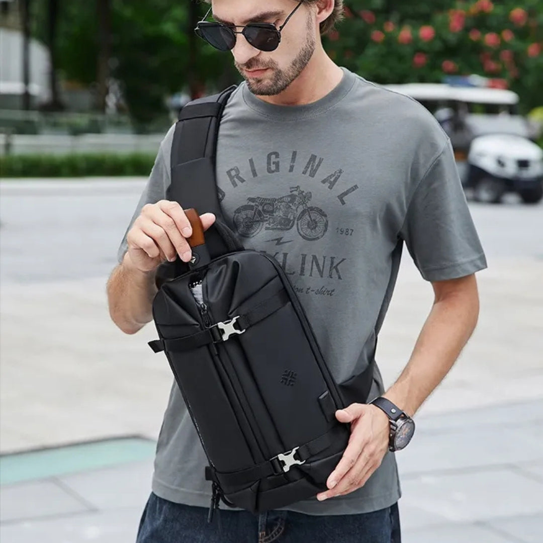 Shoulder Bag for Men ⎜ Water - Repellent Crossbody Bag Made of Oxford Fabric with Adjustable Carrying System