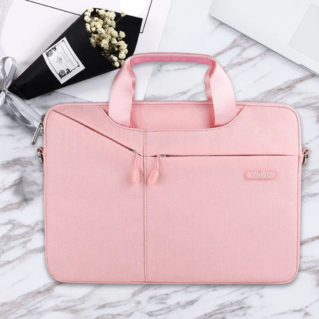 Laptop Bag for Men ⎜ Simple Shoulder Bag with Additional Front Compartment for Business and Everyday Use