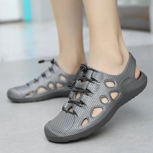 Casual Sandals for Men ⎜ Soft Non - Slip Outdoor Beach Shoes with Perforated Design