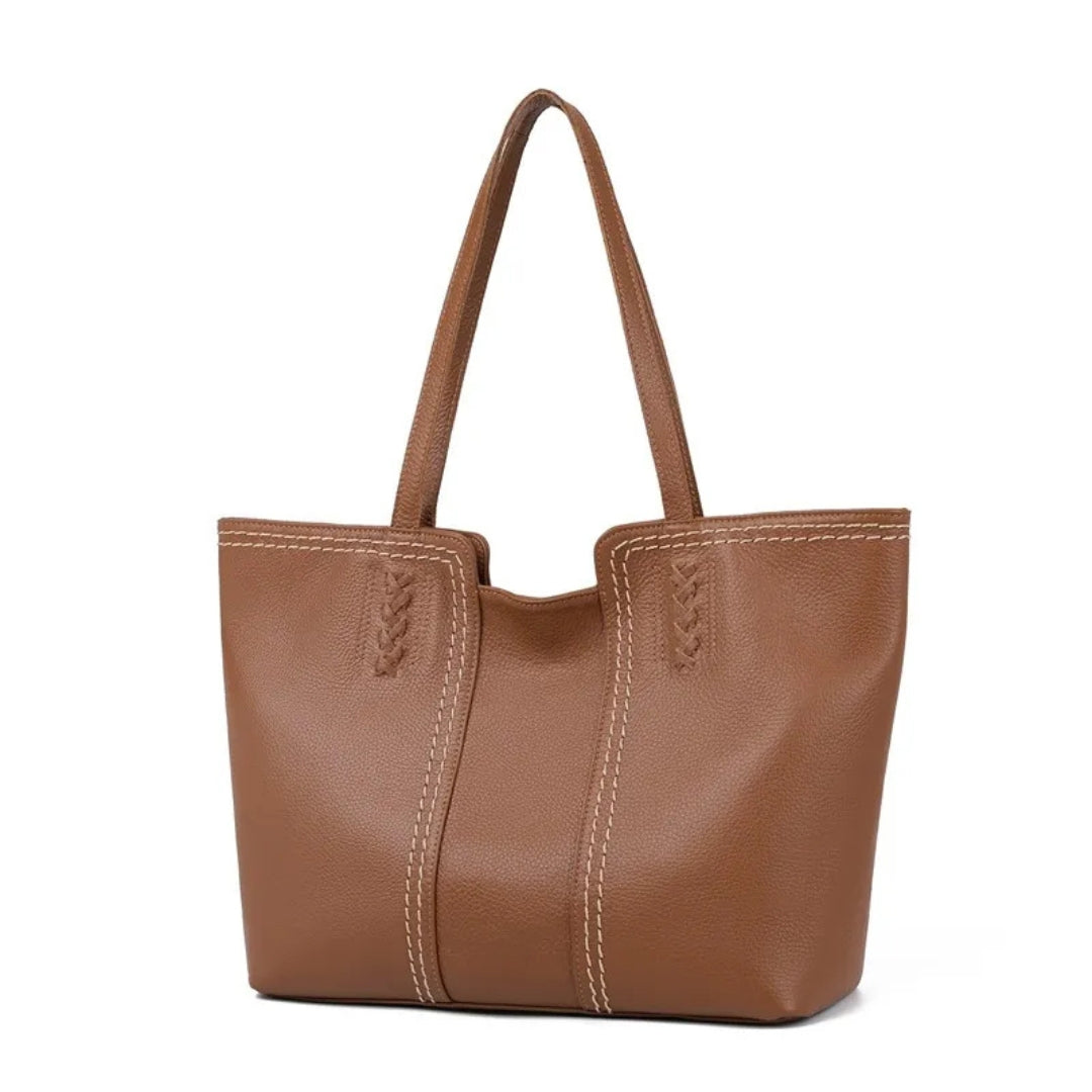 Leather Bag for Women ⎜ Spacious Tote Bag with Stylish Design and Robust Stitching