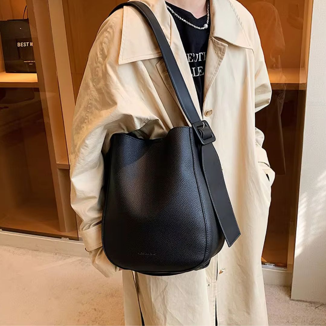 Crossbody Bucket Bag for Women ⎜ Simple Design with Adjustable Shoulder Strap and Practical Interior