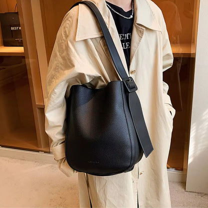 Crossbody Bucket Bag for Women ⎜ Simple Design with Adjustable Shoulder Strap and Practical Interior