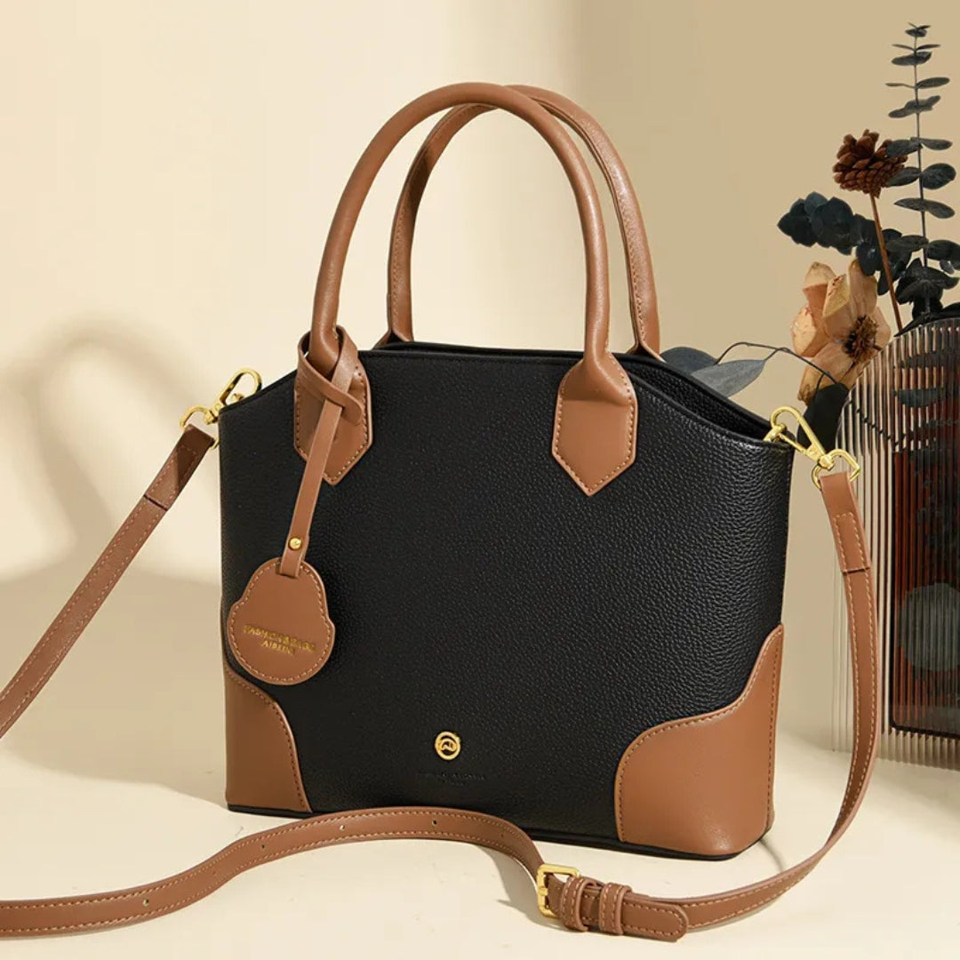 Elegant Faux Leather Handbag ⎜ Versatile and Spacious for Everyday Use