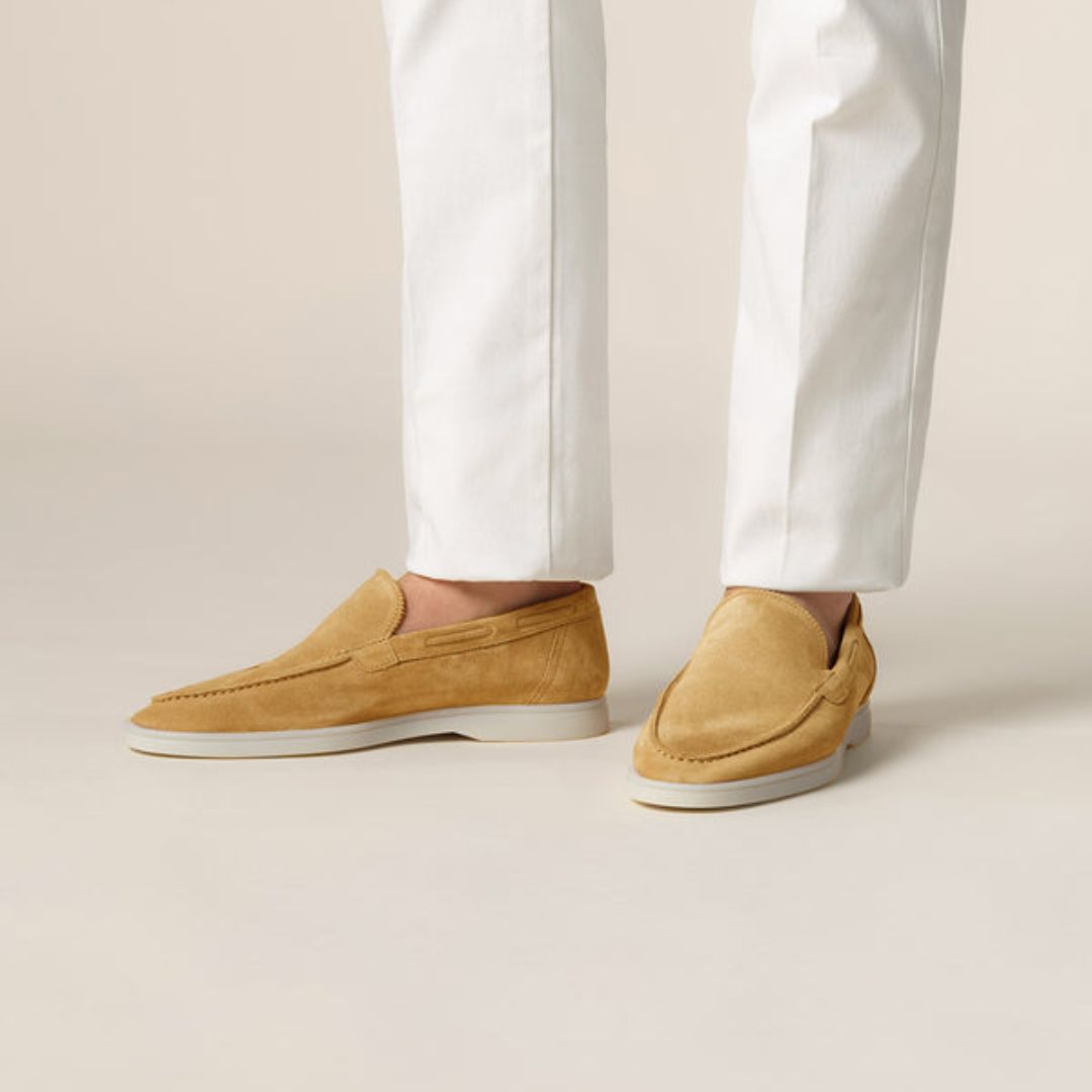 Men's Slip - on Moccasins ⎜ Comfortable Suede Casual Shoes for Summer