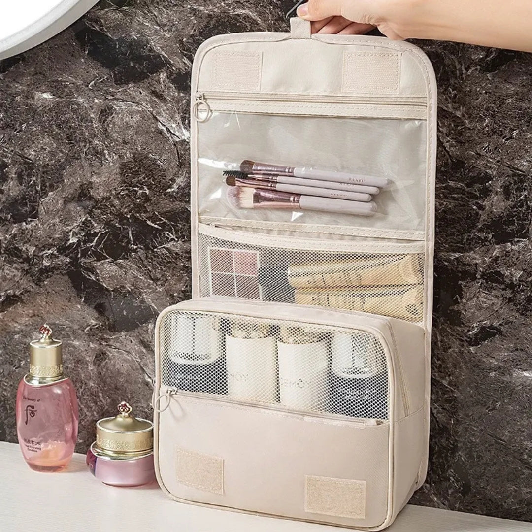Cosmetic Bag for Women ⎜ Waterproof Design with Large Capacity and Hook for Hanging