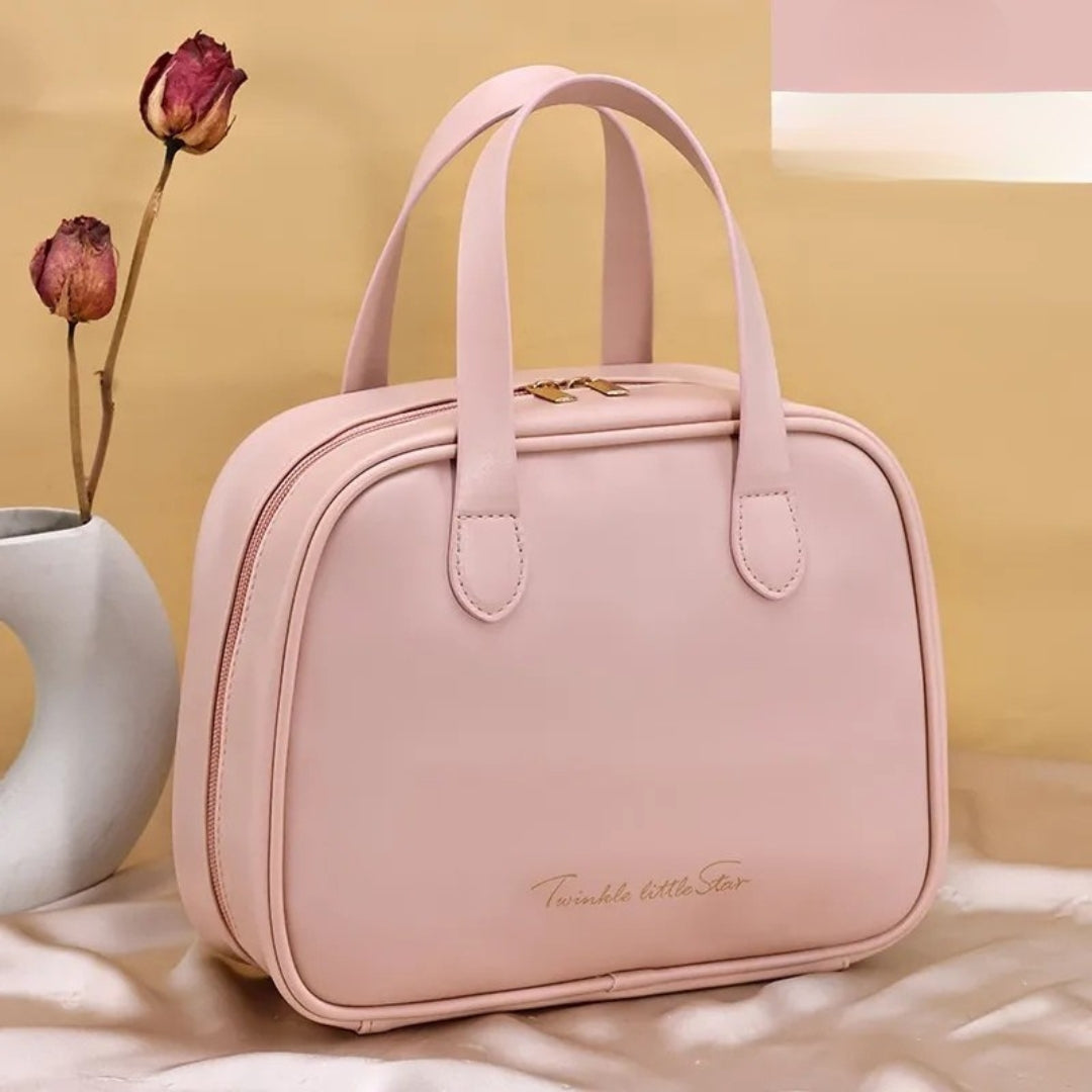 Cosmetics Bag for Women ⎜ Semi - Circular Design with Carrying Handles and Large Capacity for Cosmetics