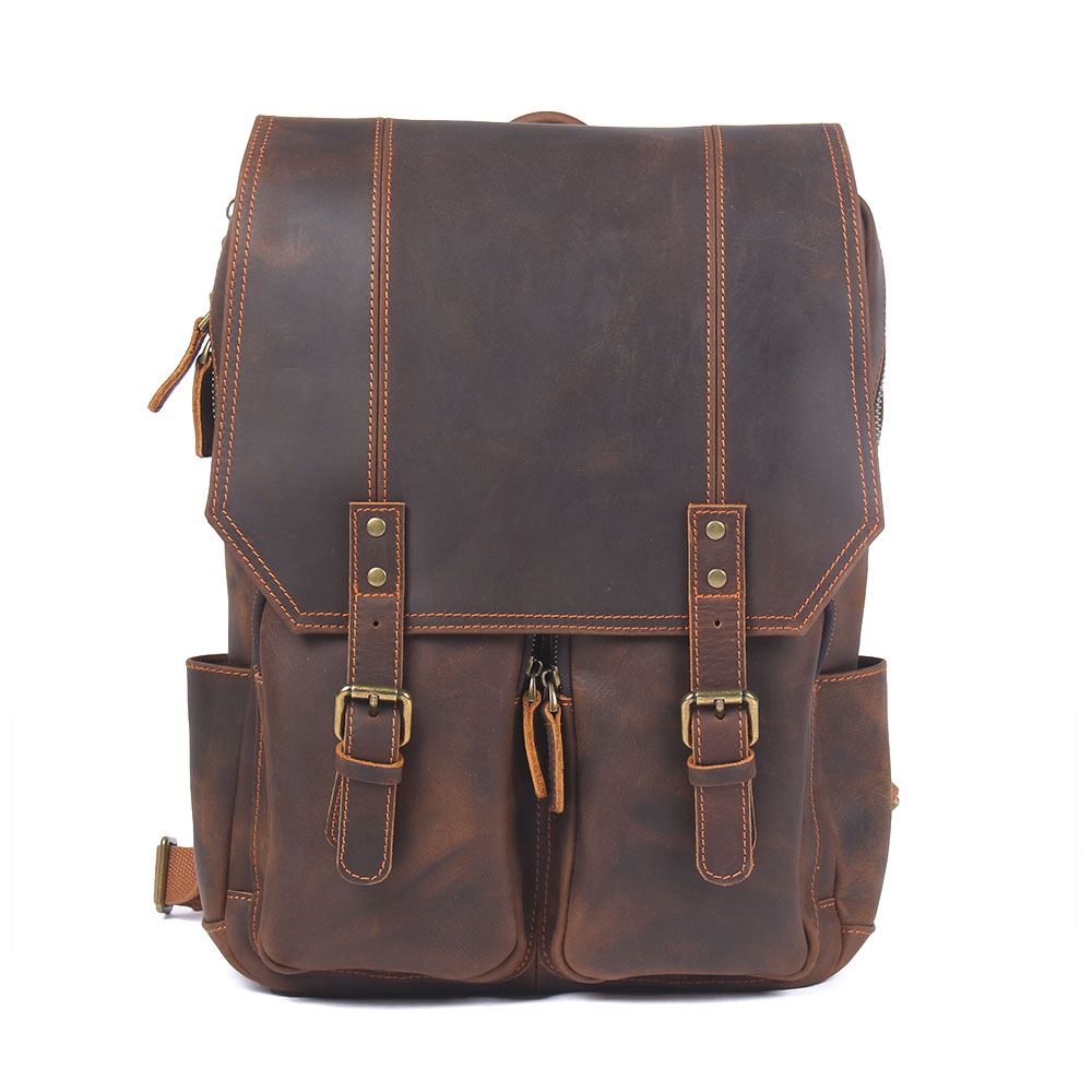Vintage Leather Backpack for Men ⎜ Robust and Spacious Companion for Everyday Life and Travelling