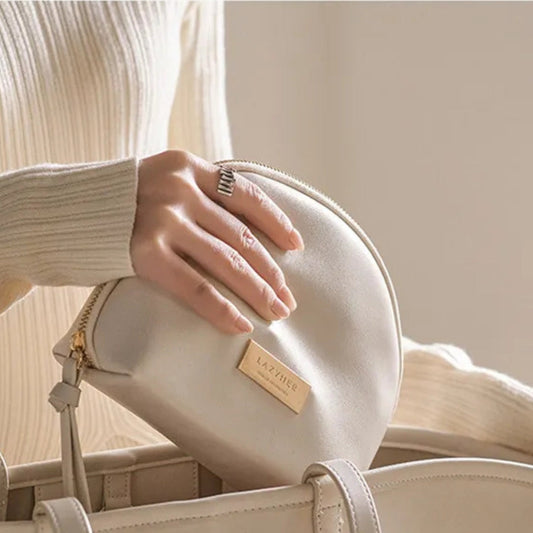 Cosmetic Bag for Women ⎜ Elegant Shell Design with Large Capacity and Practical Inner Compartment