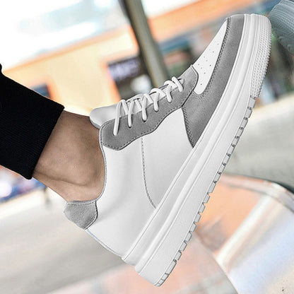 Men's Skateboard Sneakers ⎜ Breathable Shoes with Hidden Height Boost and Soft Bottom Sole