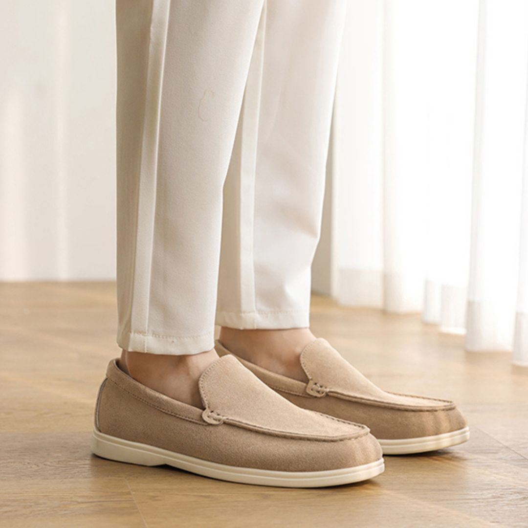Men's Slip - on Moccasins ⎜ Lightweight Suede Shoes for Summer and Leisure