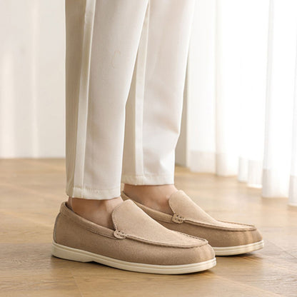 Men's Slip - on Moccasins ⎜ Lightweight Suede Shoes for Summer and Leisure