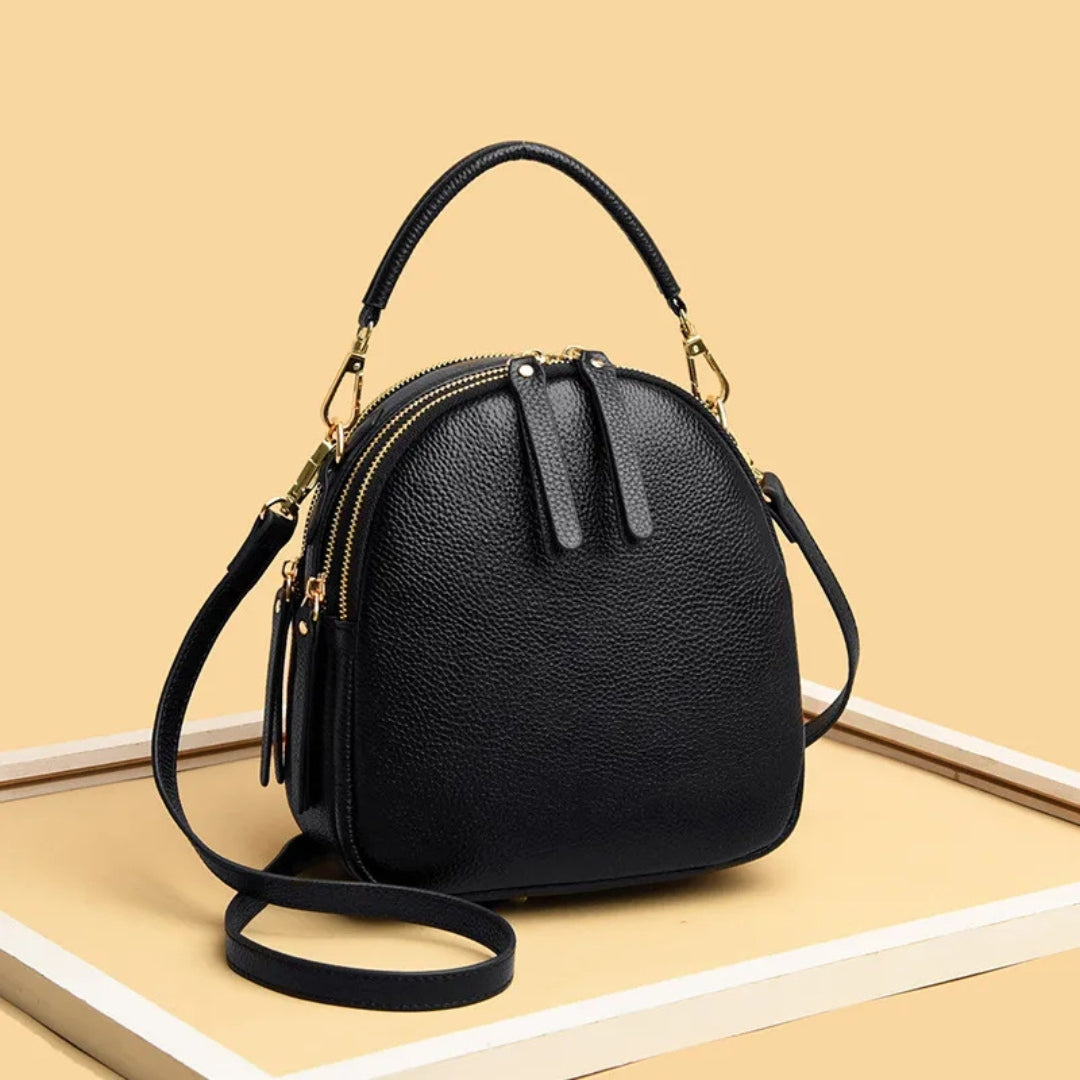 Leather Backpack ⎜ Compact Carrier with Adjustable Straps