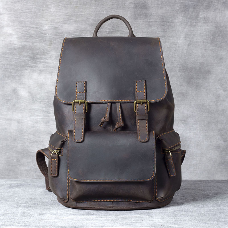 Handmade Leather Backpack for Men ⎜ Classic and Robust Backpack for Everyday Use and Travelling