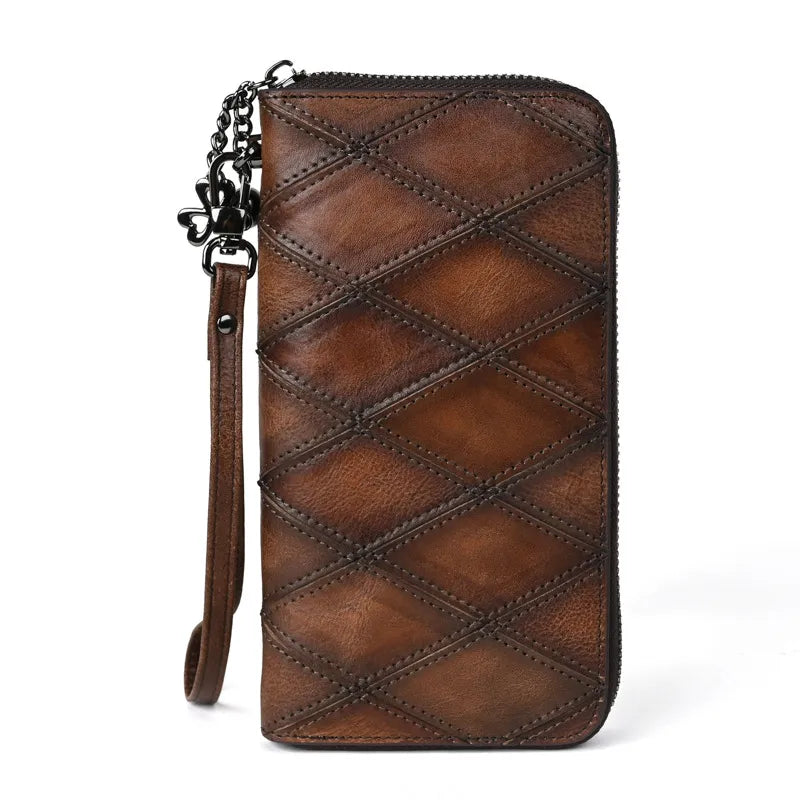 Women's Wallet with Zip ⎜ Long Design with Large Capacity and Practical Wrist Strap