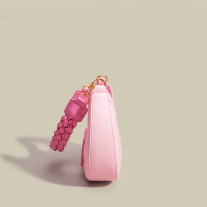 Small Shoulder Bag for Women ⎜ Fashionable Handle Bag in Half - Moon Design with Adjustable Shoulder Strap