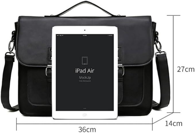 Briefcase for Men ⎜ Stylish Leather Shoulder Bag with Practical Compartments and Carrying Handle