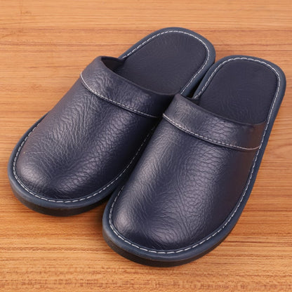 Leather Slippers for Men ⎜ Comfortable Slippers for All Seasons with Non - Slip Soles