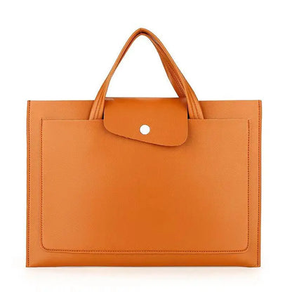 Leather Briefcase for Women ⎜ Elegant Shoulder Bag with Magnetic Fastening and Stylish Design