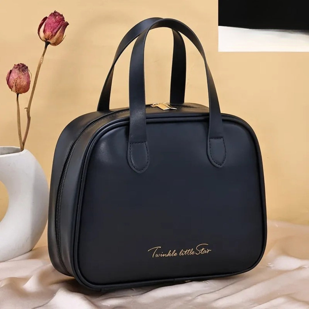 Cosmetics Bag for Women ⎜ Semi - Circular Design with Carrying Handles and Large Capacity for Cosmetics