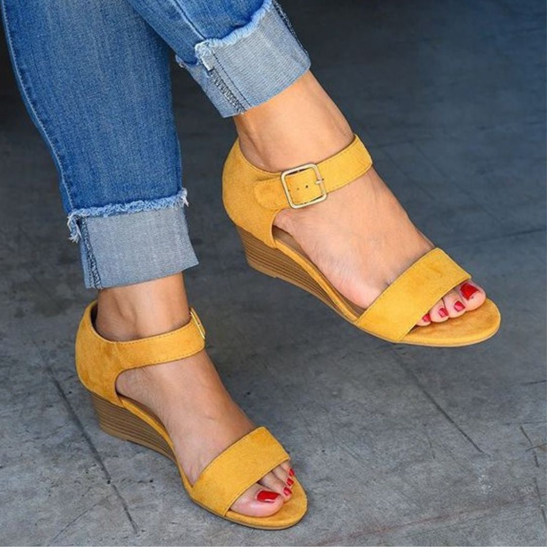 Women's Wedge Sandals ⎜ Comfortable Summer Shoes with Adjustable Strap and Modern Design for Everyday Wear & Leisure