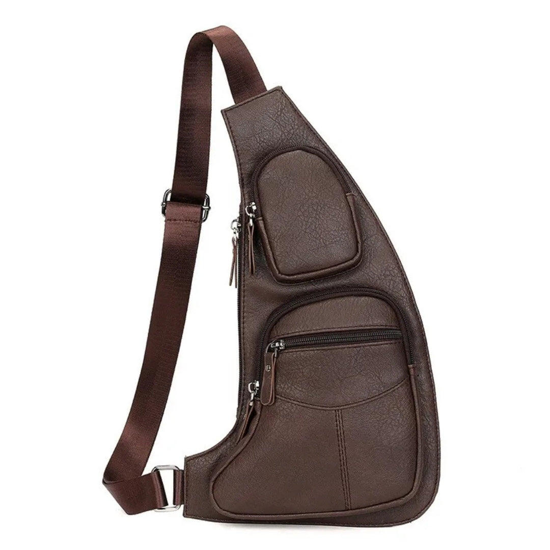 Chest Bag for Men ⎜ Slim Design with Multiple Zips and Secure Anti - Theft Carrying Strap