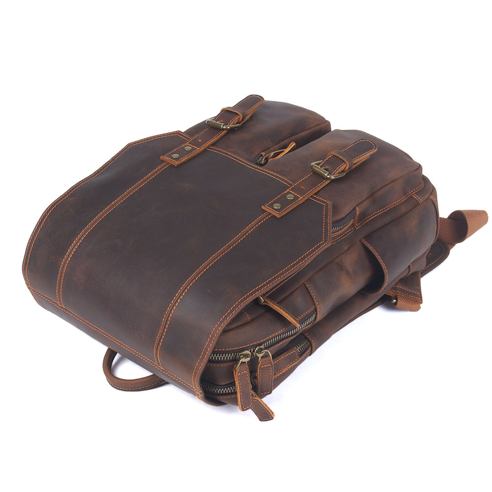 Vintage Leather Backpack for Men ⎜ Robust and Spacious Companion for Everyday Life and Travelling
