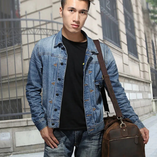 Travel Bag for Men ⎜ Vintage Leather with Generous Storage Space and Practical Compartments