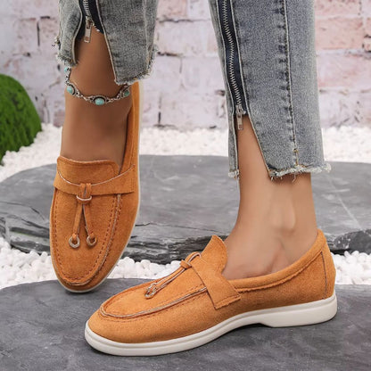 Slip - on Loafers for Women ⎜ Fashionable Moccasins with a Comfortable Elasticated Strap and Elegant Look