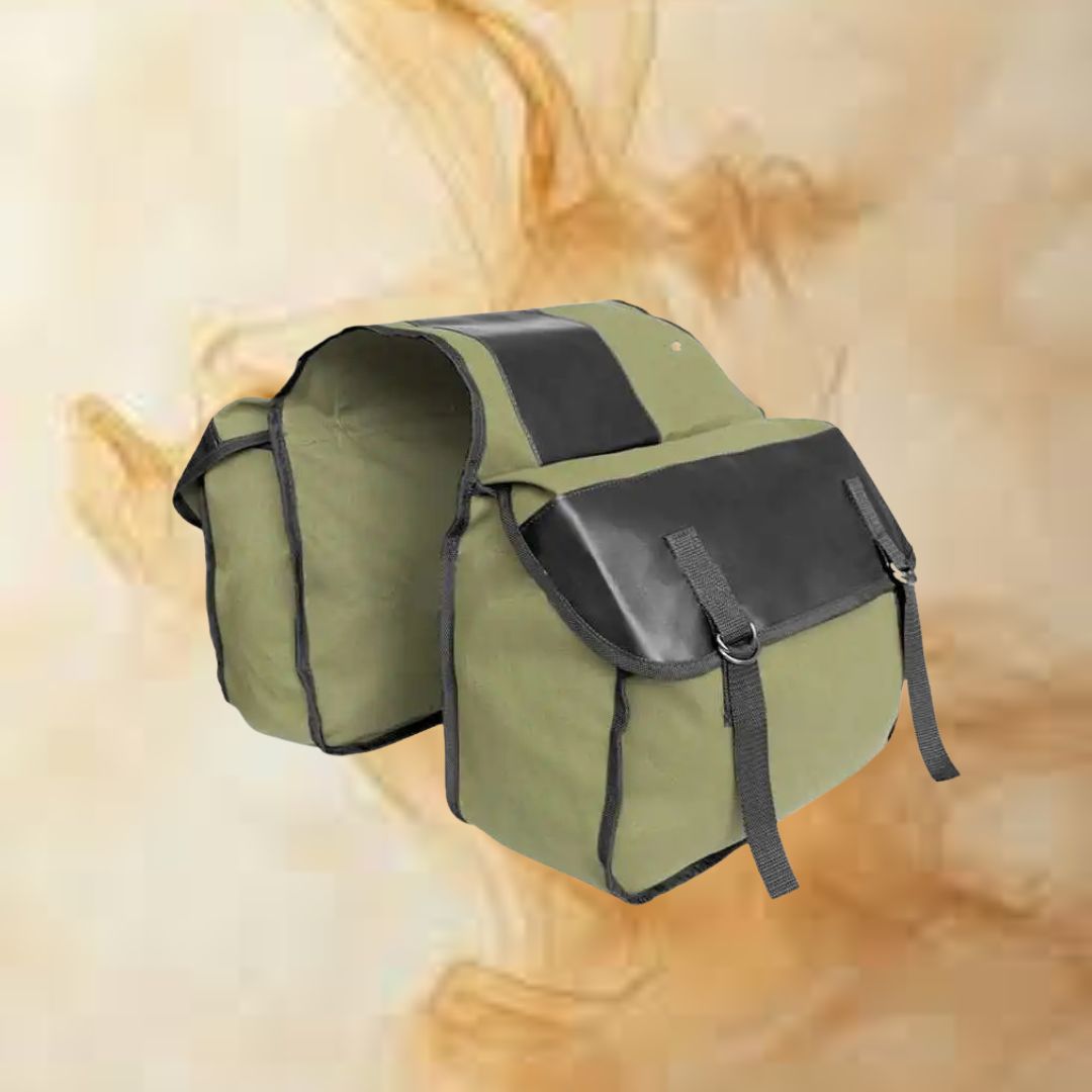 Canvas Motorbike Side Bag ⎜ Robust Pannier with Large Storage Space for Touring and Everyday Use