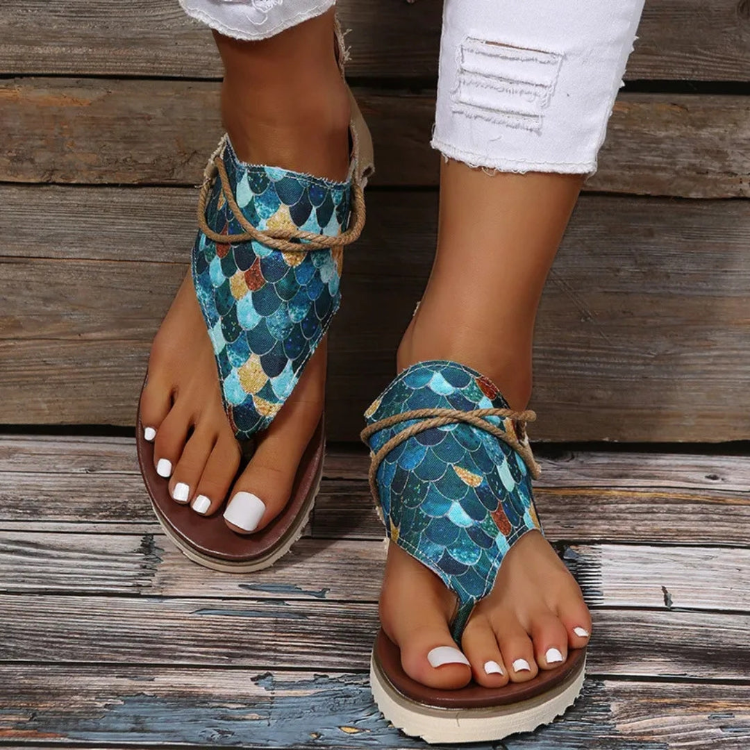 Thong Sandals for Women ⎜ Comfortable Summer Shoes with Non - Slip Soles and a Wide Fit