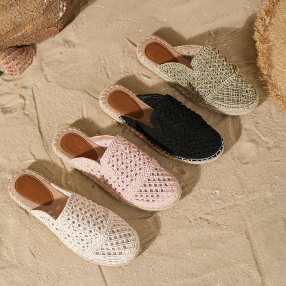 Women's Semi - Slip - on Shoes with Closed Toe ⎜ Airy Design and Comfortable Fit for Summer and Leisure